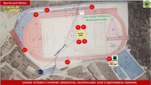 športni park mežica- gašenje požarov z uporabo zrakoplova zagotavljanje vode iz NH